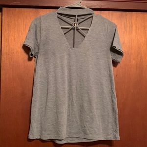 Womens Medium Grey T-shirt Top